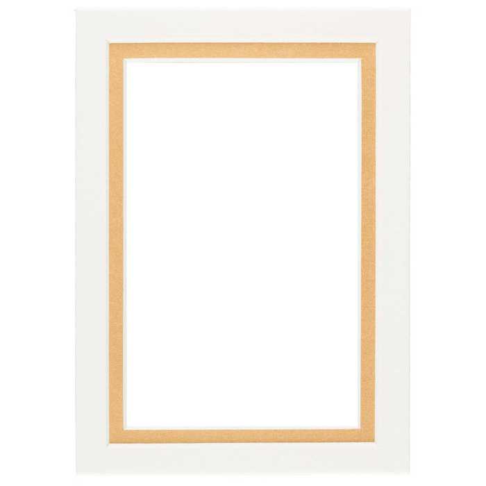 Gold & Cream Double PreCut Mat 4" x 6" Hobby Lobby 867457